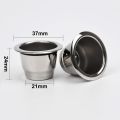 Reusable Coffee Pods Refillable Coffee Capsules Stainless Steel Reusable Pods with Lids Fit for Nespresso Coffee Machine.
