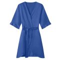 Delicate Allure: Ruffle Satin Robe for Effortless Bridal Relaxation.