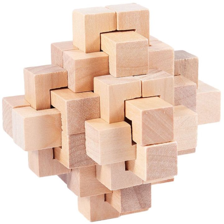2pcs%20Wood%20Puzzle%20Brain%20Teaser%20Toy%20Games%20:1pcs%20Interlocking%20Puzzle%20&%201pcs%20Tetrakaidecahedron%20Lock%20Logic%20Puzzle%20Tik%20Tok%20-%20Image%209