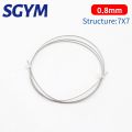 304 Stainless Steel Wire Rope Soft Fishing Lifting Cable 7×7/7*19 Clothesline 0.8mm 1mm 1.5mm 2mm 3mm 4mm Aluminum sleeve. 