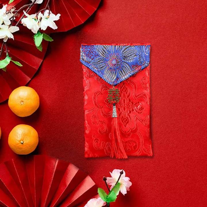 Chinese Lunar Year Red Envelope Hongbao Traditional Gift Money Envelope Wedding D Vertical