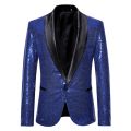 Gold Black Sequin Blazer Men Blue Silver Red Sparkly Glitter DJ Blazer Jacket Wedding Party Dress Suit Stage Clothes for Singers. 