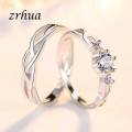 Crystal Couple Heart Ring For Lovers Men Women(Null) - Ring For Girls.