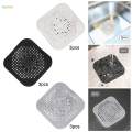 3Pcs Silicone Drain Cover Multipurpose 14x14cm Folding Flat Strainer for Washbasins Laundry Rooms.