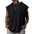 Summer Mens Sleeveless Hoodie T-Shirts Muscle Sweatshirt Cool Hoody Tops Gym Sport Slim Fitness Hooded Sportswer Tees Fashion. 