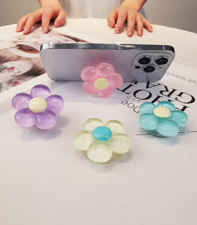Cute%203D%20Flower%20Bow%20Mobile%20Phone%20Grip%20%7C%20Small%20Fresh%20Ins%20Style%20Airbag%20Bracket%20%7C%20Retractable%20Pop%20Socket%20Ring%20Holder%20-%20Image%204