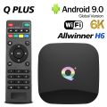 Q Plus Smart TV Box Android 9.0 6K 2.4G Wifi Allwinner H6 4GB RAM 32GB/64G ROM Quad Core Set Top box VS X96 MINI H96 X96 MAX. 
