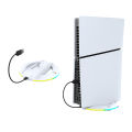 For PS5 Slim Console Vertical Stand For PS5 Slim Optical Drive/digital Version Base Stand With Atmosphere RGB Light Universal Hudduo. 