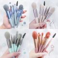 8Pcs/set Makeup Brushes Travel Make Up Brush Kit Mini Cosmetic Brushes for Face Foundation Blush Eye Shadow Powder Blusher Eyelash Brush Make Up Tools.