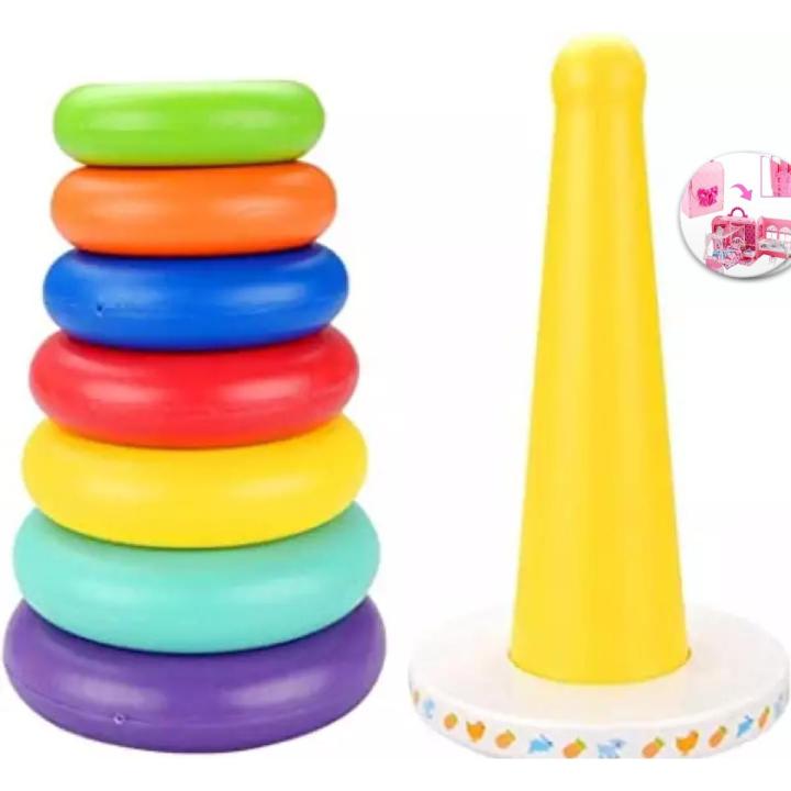 Musical Rainbow Tower Stacking Ring for Kids | Daraz.com.bd