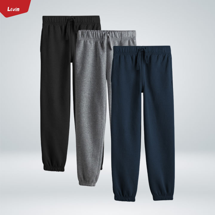 Kids Soft Cotton Long Leg Jogger Trouser With Back Pocket From Levin