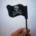 Car Antenna Ball Black Jolly Pirate Flag Car Antenna Pen Topper Aerial Ball Decor Auto Exterior. 