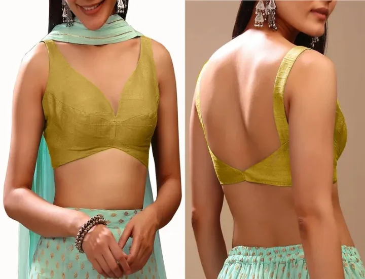 Dupion%20Silk%20Sleeveless%20Stitched%20Saree%20Blouse%20%E2%80%93%20Ethnic%20Indian%20Choli%20-%20Image%203