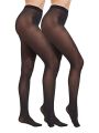 1 Pair Long Stockings Knee High Everyday Elastic Black Socks.