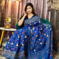 Half silk Screen Print Saree for Women - Elegant and Traditional.