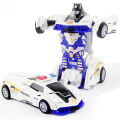 【Solitary waves】One-key Automatic Transform Robot Car Model Toy for Boys Children Plastic Funny Action Figures Deformation Vehicles Car Kid. 