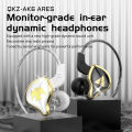 QKZ AK6 Ares Metal Wired Earphones Dynamic HIFI Music Bass DJ Sport Headphones In Ear Monitor Earbuds Headset With Microphone.