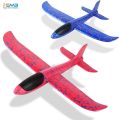 Foam Glider Airplane Toy Airplane Hand Throwing Plane 18 Inch Flying Plane Model Outdoor Sports Toys for Kids (Red & Blue). 