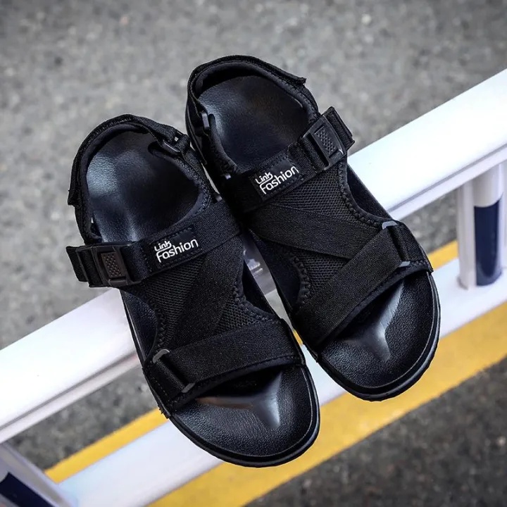 Men%20Sandals%20Mesh%20Comfortable%20Light%20Gladiators%20Casual%20Beach%20Sandals%20For%20Men%20Flat%20Black%20Summer%20Sandals%20Men%20Shoes%20-%20Image%204