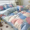 Home Textile Water Wash Four Piece Bedding Set, Summer and Winter Blanket, Large Sheet Bed Bed Sheets and Pillowcases Bed Set. 