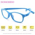 Square Kids Blue Light Glasses Fashion Silicone Flexible Optical Eyeglasses Frame Children 2023 Boy Girl Glasses With Rope UV400. 