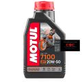 Motul 7100 20W50 Full Synthetic Engine Oil 1 litre. 