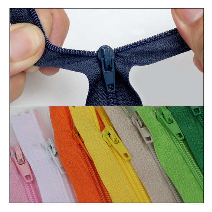 10pcs/bag%2020cm%20Color%20Nylon%20Zipper%20For%20General%20Household%20Life%20Hand-Sewing%20Clothing%20Accessories%20-%20Image%208