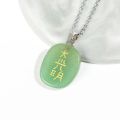Reiki Natural Stones Necklace Lapis Lazuli Symbol Carving Energy Amulet Quartz Crystal Pendant Chakra Charm Yewelry. 