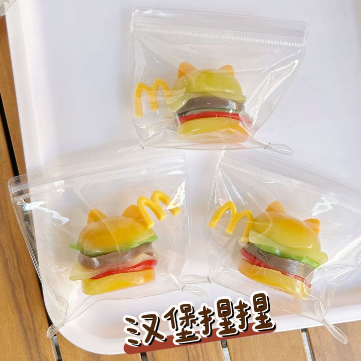 Hamburger Squeezing Toy Simulation Candy Toy Decompression Cat Head Hamburger Vent Bread tpr Xiaohongshu Same Style Pressure Reduction Toy