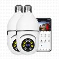 V380 WiFi IP Camera IP CCTV camera PTZ Bulb System 360-degree panoramic rotation angle of view V380 Pro IP Camera. 