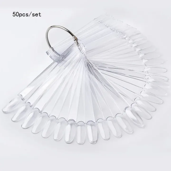 【Customizable】 50pcs Color Card Nail Tips Display Nature Color False ...