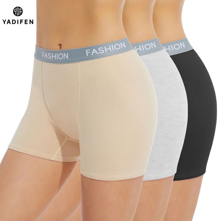 Women's Boxer Briefs Cotton Boyshorts Panties Seamless Safety Short Pants Summer Comfort Anti Chafing Underwear No Rolling