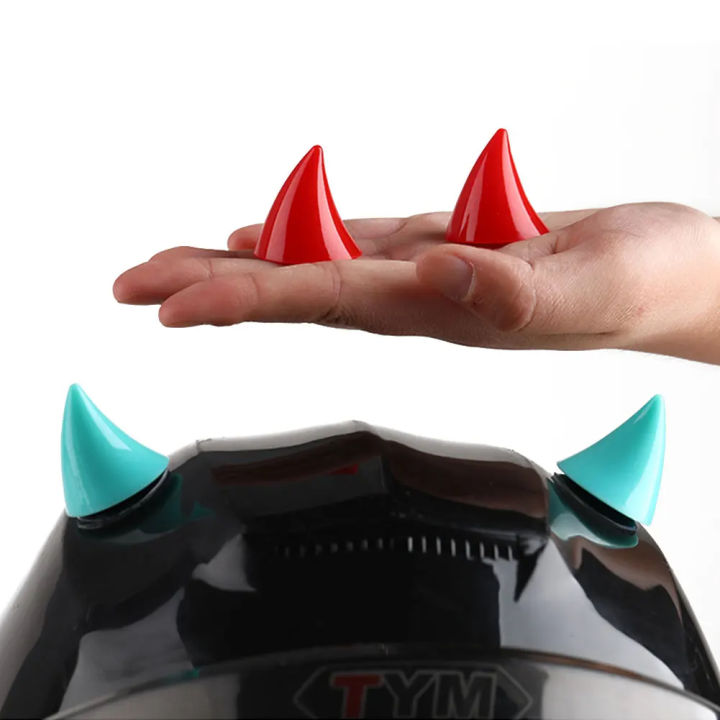 Bicycle Helmet Trim Rubber Devil's Horn Traceless Adhesive Cute Personality Bull Horn Helmet Decoration Mountain Bike Accessorie