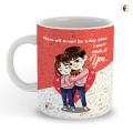 There Will Never be a Day When I Won`t Think of You Quote Printed Gift Couple White Ceramic Mug Coffee Tea / Milk Mug (Pack of 1) INT-5132 - Coffee Mug. 