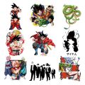 Dragon Ball Anime Heat Transfer Fusible Stickers Adhesive Thermo Patch Iron On Patches For Clothing T-Shirt DIYBasketball. 