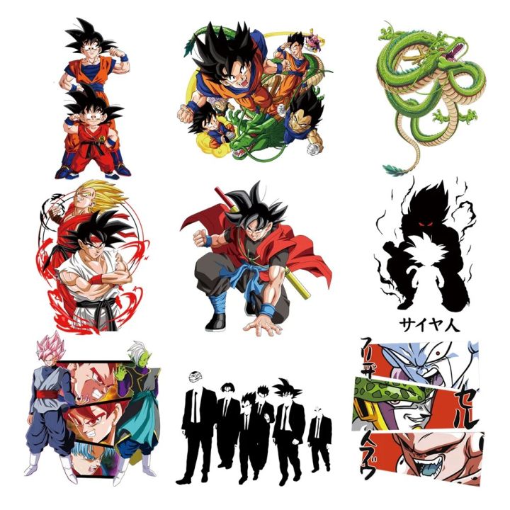 Dragon Ball Anime Heat Transfer Fusible Stickers Adhesive Thermo Patch Iron On Patches For Clothing T-Shirt DIYBasketball