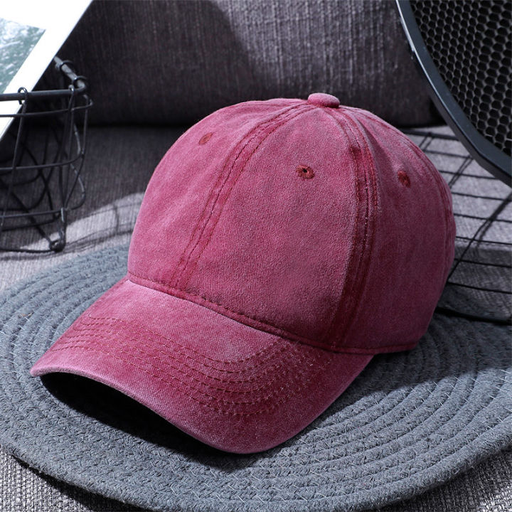 Men's%20Washed%20Pure%20Color%20Cap%20Baseball%20Cap%20-%20Image%203