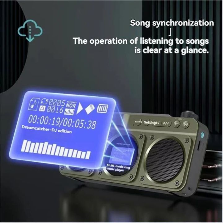 SANSUI%20F28%20Mini%20Elderly%20FM%20Radio%20Outdoor%20Wireless%20Bluetooth%20Speakers%20MP3%20Walkman%20Hi-fi%20Sound%20Quality%20LED%20Clock%20Lyrics%20Display%20TF%20-%20Image%203