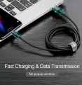 Baseus Cafule 2 Meter USB Type C Cable 2A QC 3.0 Nylon Braided. 