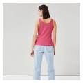 Women's Scoop Neck Organic Cotton Fitted Ladies Tank Top From Levin. 