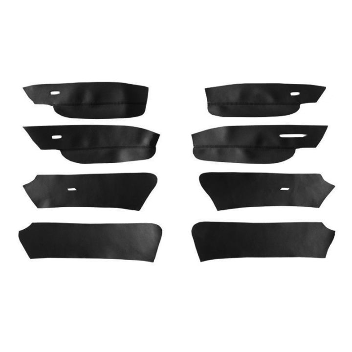 8 PCS Car Door Handle Armrest Panel Microfiber PU Leather Protective Cover Trim LHD for Golf 7 2014-2018