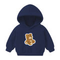 Spring New Children's Sweatshirt Korean Hooded Sweatshirt for Boys and Girls Cartoon Top with Fleece Bear.