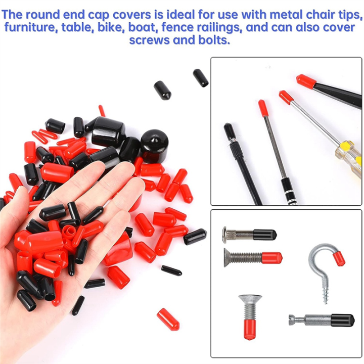 200%20Pieces%20Rubber%20End%20Caps%20Flexible%20Screw%20Cap%20Covers%20Plastic%20Screw%20Caps%20In%209%20Size%20-%20Image%202