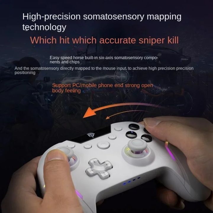 EasySMX%20X20%20Wireless%20Gamepad%20Enhanced%20Controller%20Compatible%20with%20PC/NS/TV/Phone/Laptop%20Hall%20Micro%20Triggers%20Joystick%20RGB%20Effect%20Wukong%20-%20Image%203