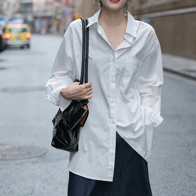 Spring%20White%20Shirt%20Female%20Student%20Inner%20Wear%20Outer%20Wear%20All-Match%20Bandage%20Dress%20Long-Sleeved%20Shirt%20Top%20Female%20Western%20Style%202022%20New%20-%20Image%208