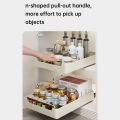 Qiunery Pull Out Cabinet Organizer, Pull Out Organizer With Nano Adhesive, Slide Out Pantry Shelves, Kitchen Cabinet Pull Out Shelves For Bathroom, Office. 
