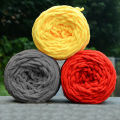 40M Knitting Yarn Sweater Soft Ice Strip Line Cotton Yarn Scarf Hat Cushion Doll Yarn DIY Hand Coarse Yarns Black/White/Yellow. 