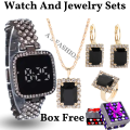 LED Display Digital Touch Screen Watch Necklace Earrings and Ring Box Free Gift Item For Girls and Women. 