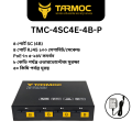 Tarmoc TMC-4SC4E Lighting Protection Optical Fiber Transceiver Media Converter Transceiver Fiber 4 SC 4 RJ45 10/100 Mbps PoE-In 5-24V Single Mode Single Fiber.