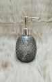 Glass Soap Dispenser with  Rust Proof Pump, Refillable Liquid Hand Soap Dispenser for Bathroom, Premium Kitchen handwash Dispenser (Clear)  Diamond Design. 